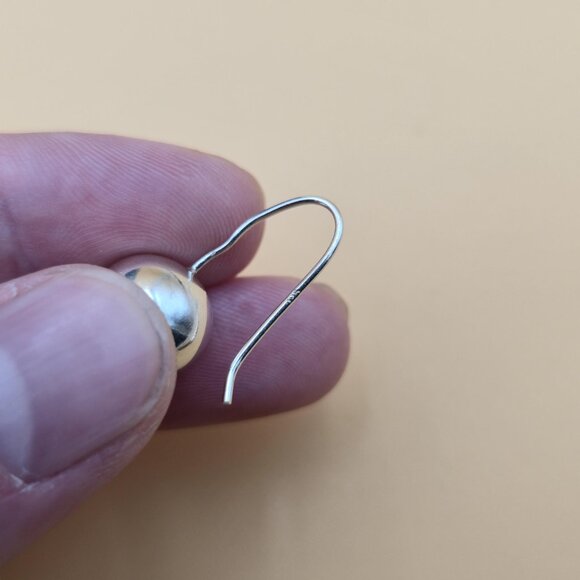 Sterling Silver Bright Orb Dangle Earrings A5658 - Picture 4 of 6